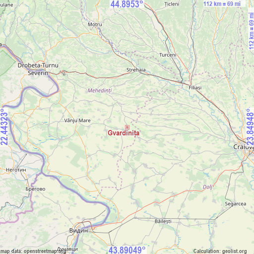 Gvardinița on map