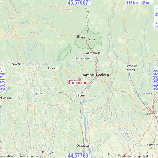 Gurișoara on map