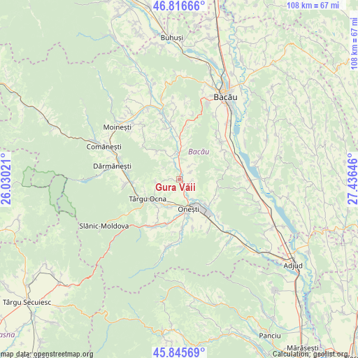 Gura Văii on map