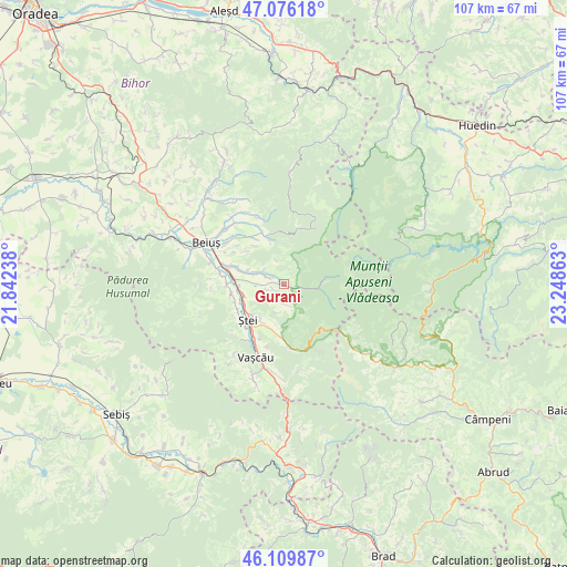 Gurani on map