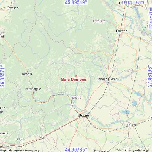 Gura Dimienii on map