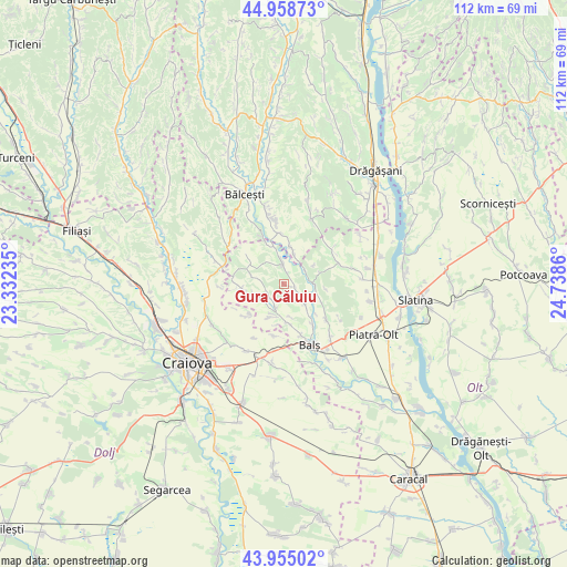 Gura Căluiu on map