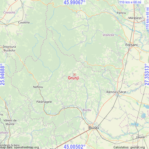 Grunji on map