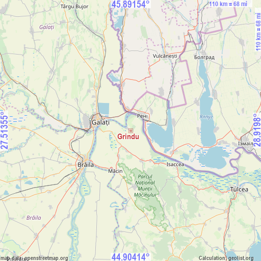 Grindu on map
