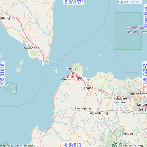Curug on map