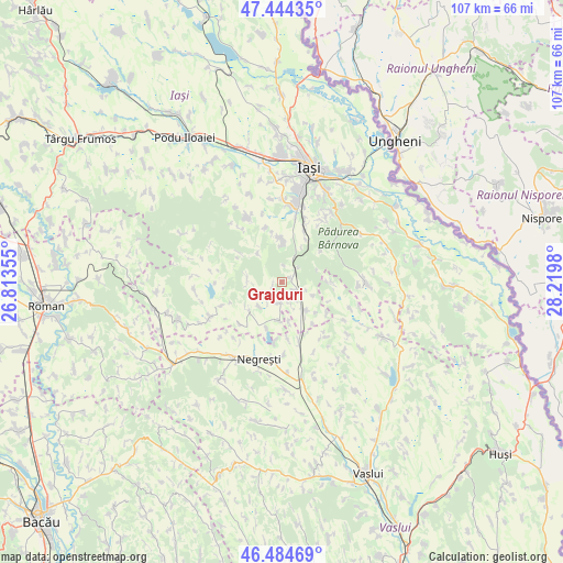 Grajduri on map