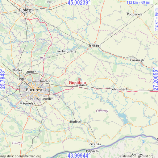 Gostilele on map