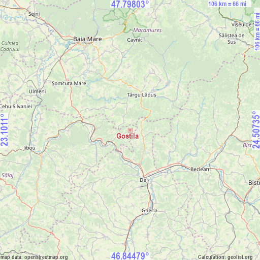 Gostila on map