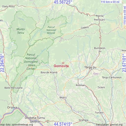 Gornovița on map