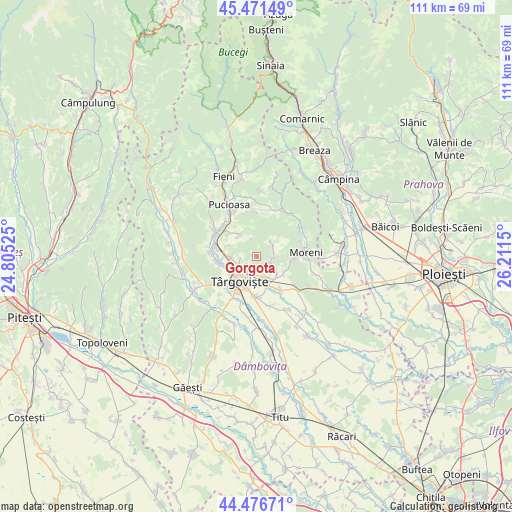 Gorgota on map