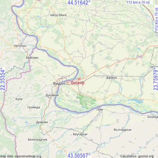 Golenți on map