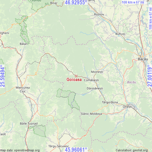 Goioasa on map