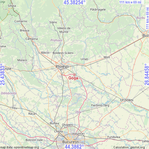 Goga on map