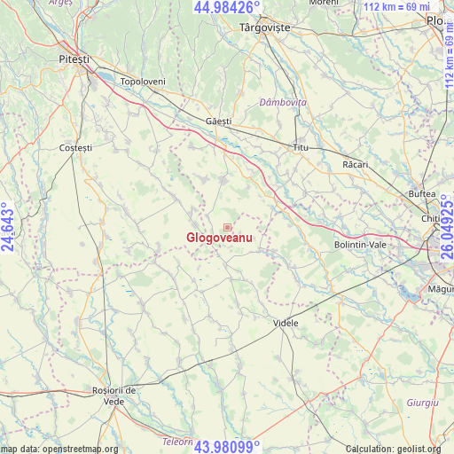 Glogoveanu on map