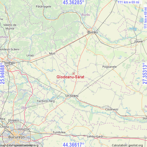 Glodeanu-Sărat on map