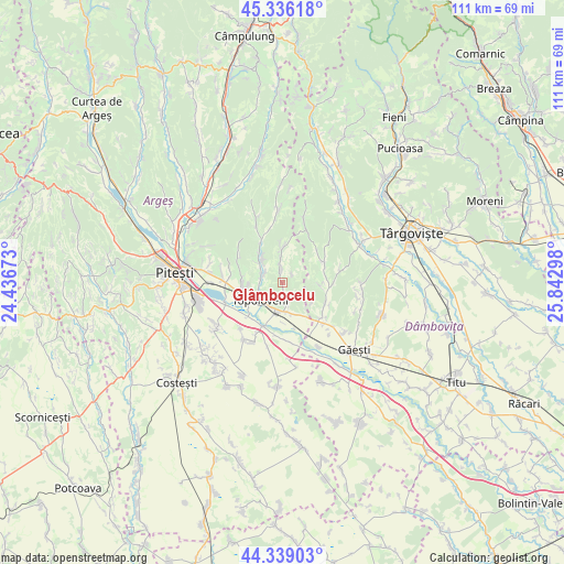 Glâmbocelu on map