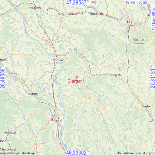 Giurgeni on map