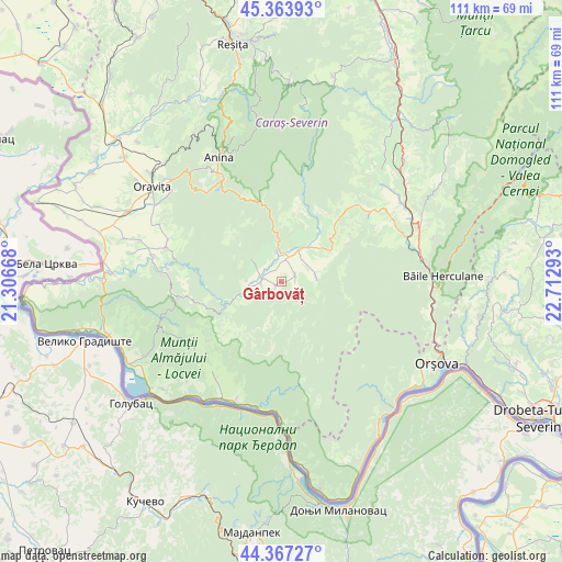 Gârbovăț on map