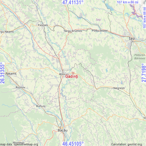 Gâdinţi on map