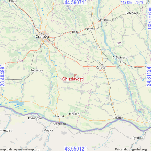 Ghizdăvești on map