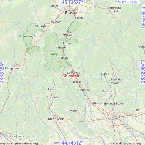 Ghioșești on map