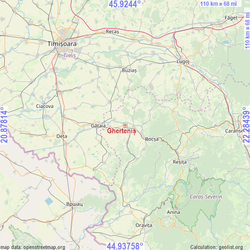 Gherteniș on map