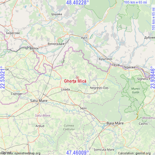 Gherţa Mică on map