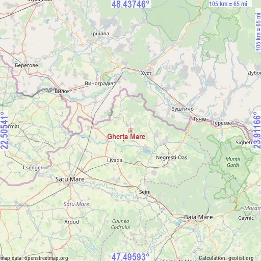 Gherța Mare on map