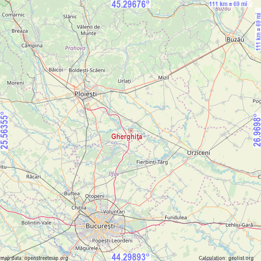 Gherghiţa on map