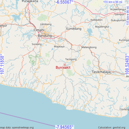Bunisakit on map