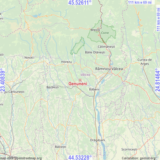 Genuneni on map