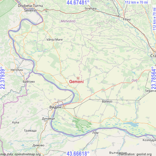 Gemeni on map