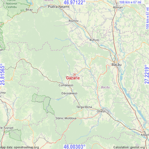 Găzărie on map