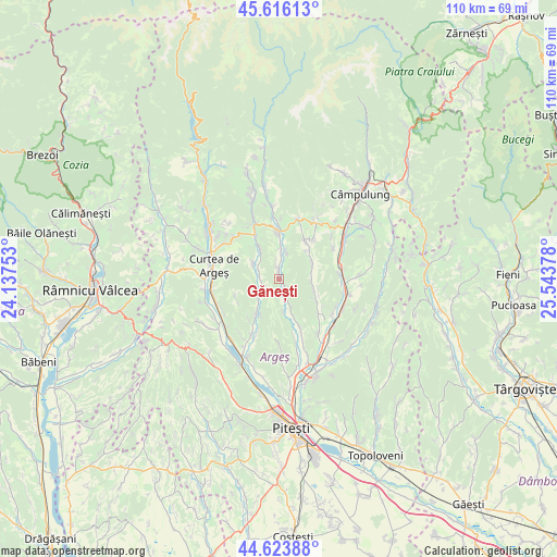 Gănești on map