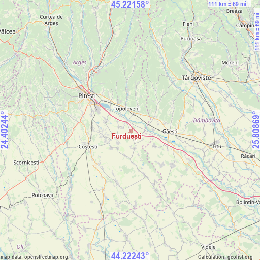 Furduești on map