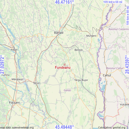 Fundeanu on map