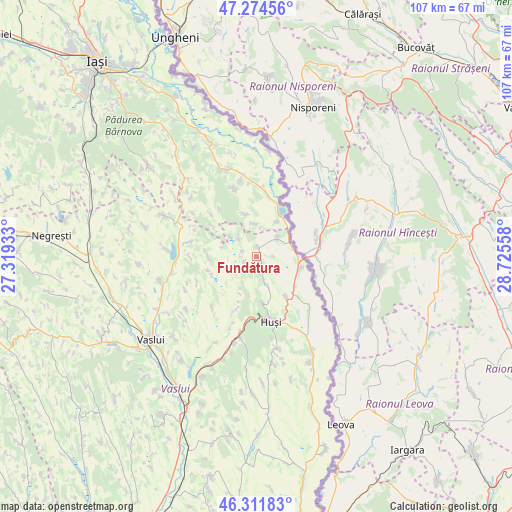 Fundătura on map