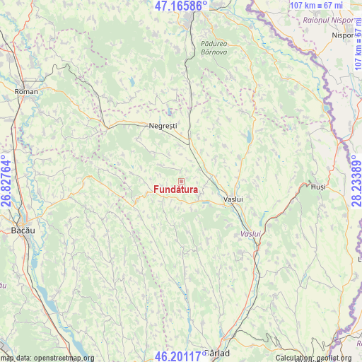 Fundătura on map