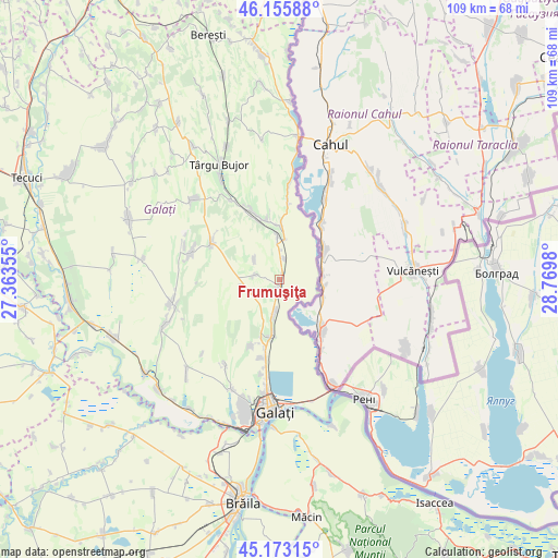 Frumuşiţa on map