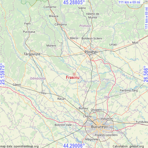 Frasinu on map