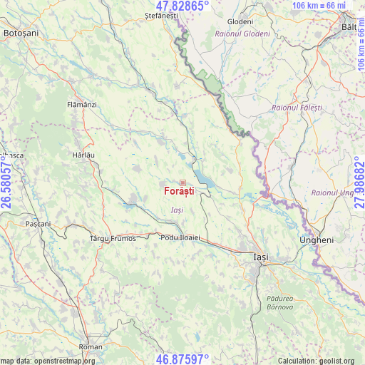 Forăști on map