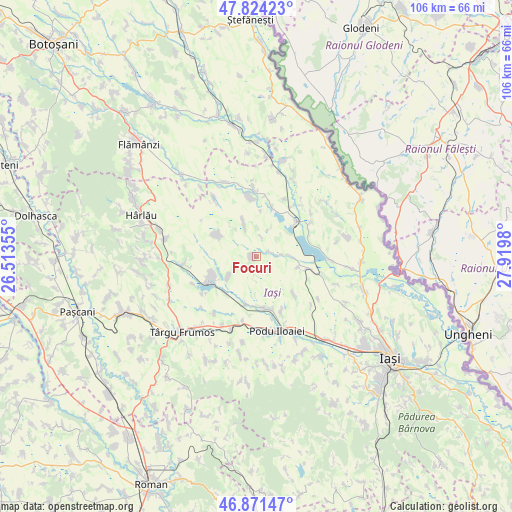 Focuri on map