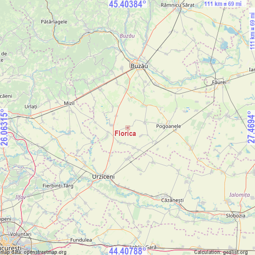 Florica on map