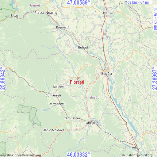 Florești on map