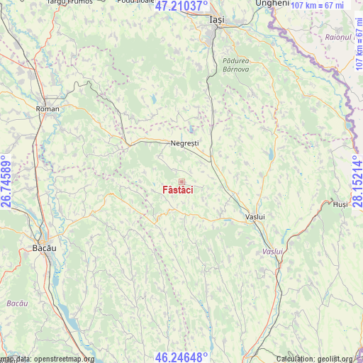 Fâstâci on map