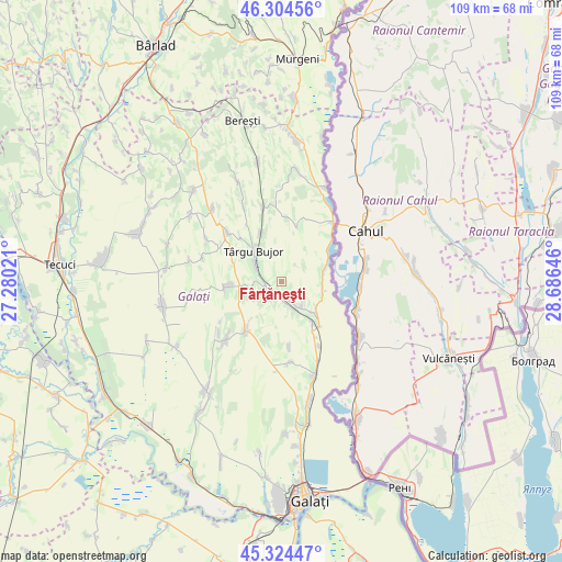 Fârţăneşti on map