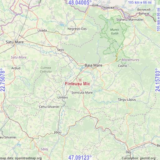 Finteușu Mic on map