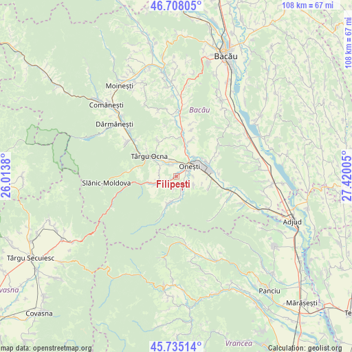 Filipești on map