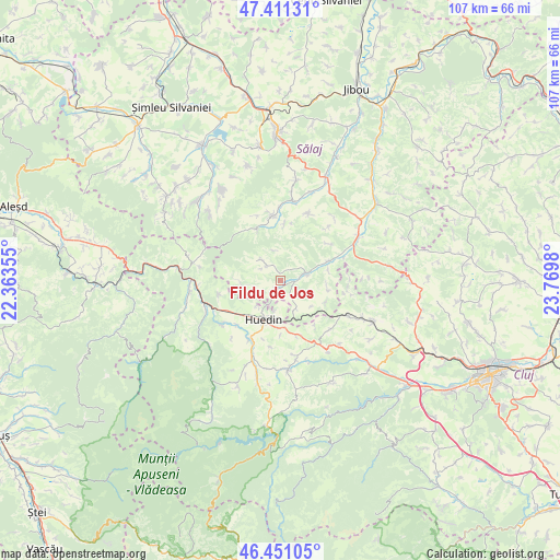 Fildu de Jos on map