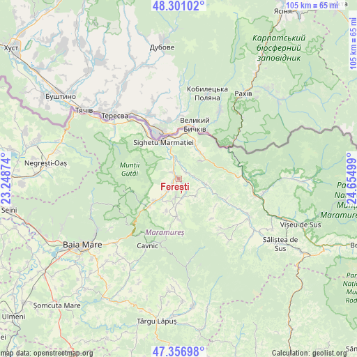 Ferești on map